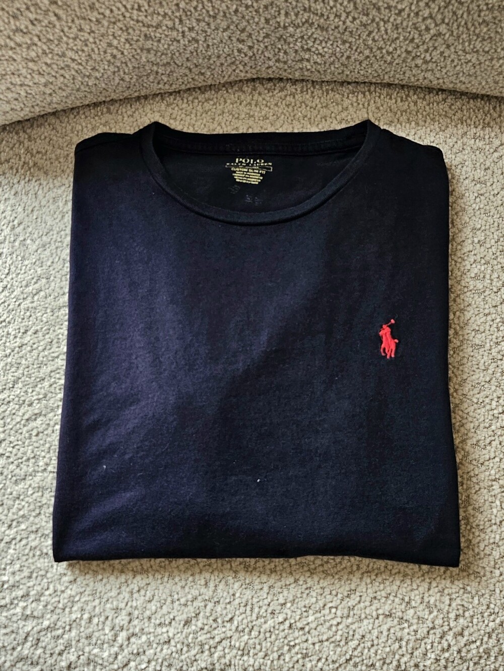 Polo Ralph Lauren Custom Slim Fit Crewneck T-Shirt - Navy Blue (Medium) 175/96A - Picture 11 of 11